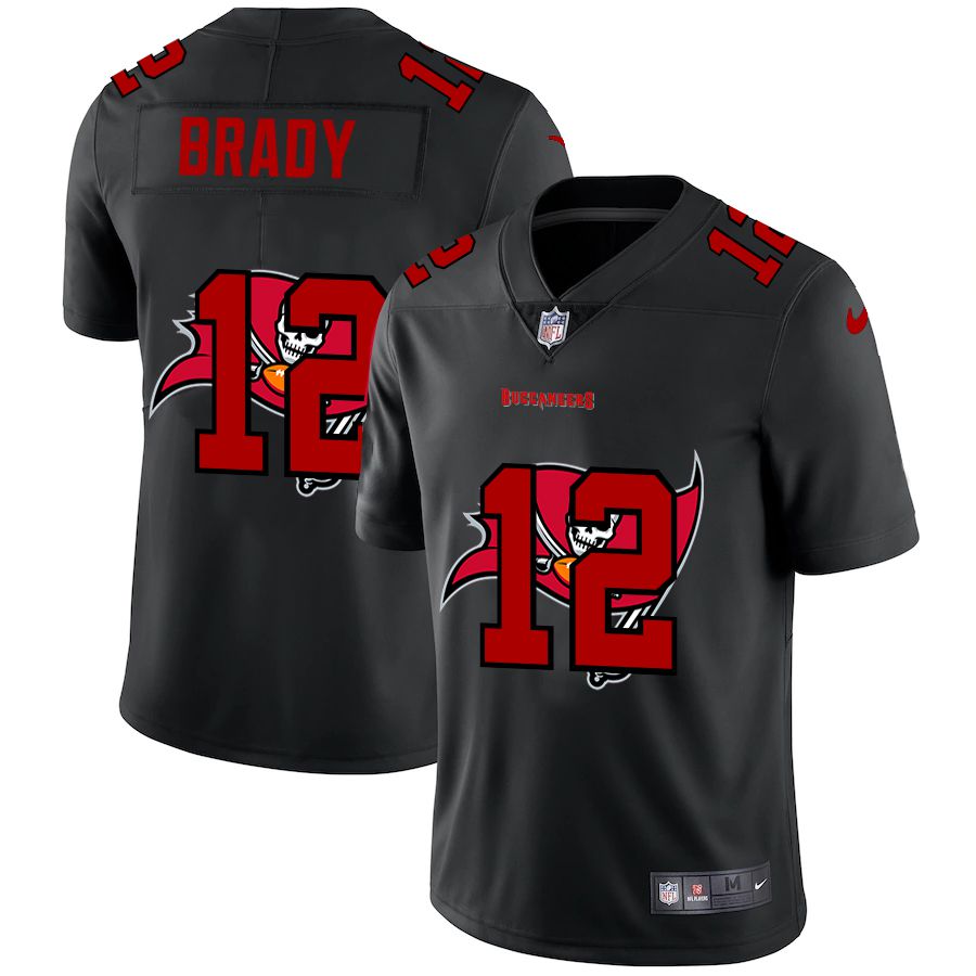 Men Tampa Bay Buccaneers 12 Brady Black shadow Nike NFL Jersey